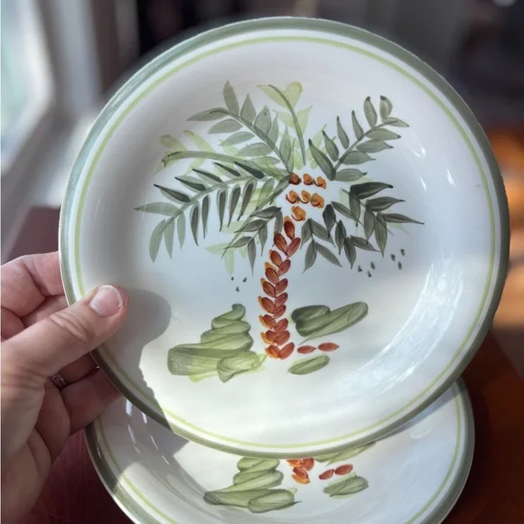 Gibson Salad Plates Palm Court Vintage Stoneware (Set of 2) 7-3/4” - Picture 6 of 6
